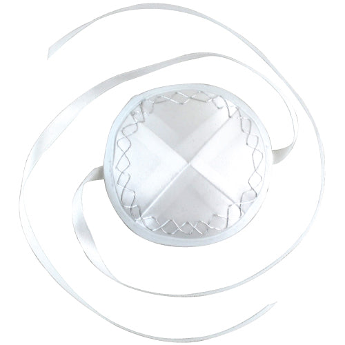 Kippa bébé en satin blanc avec cordon