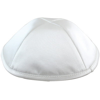 Kippa en satin blanc doublée