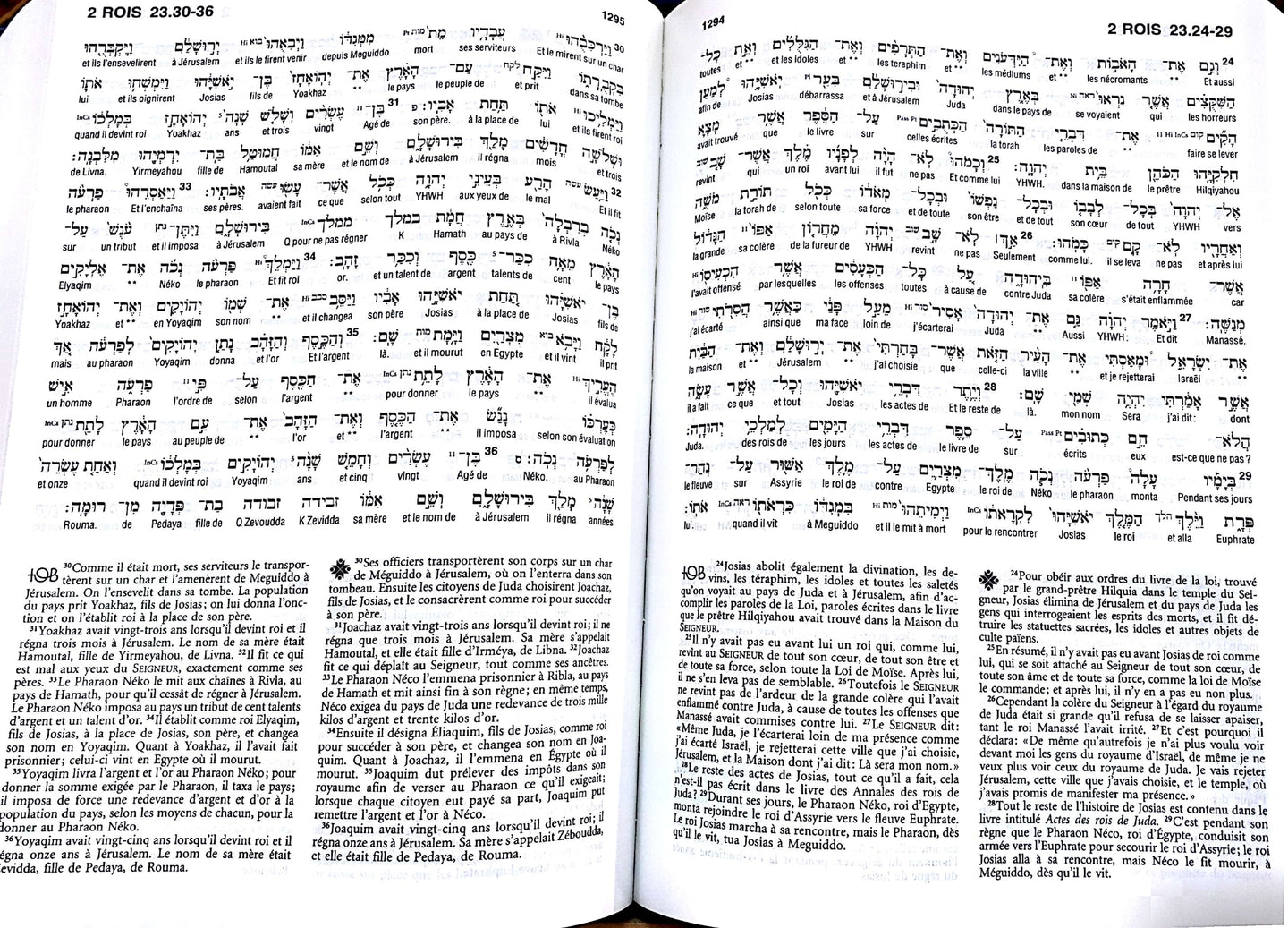 Bible hébreu-Français traduite mot à mot - Exceptionnelle !