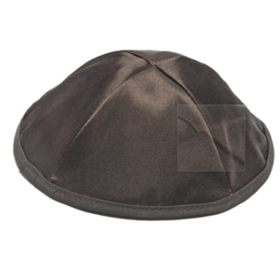 Kippa en Satin noir Taille Standard