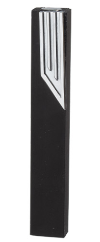 Boitier mezouza en métal marron avec Shin stylisé- 12 cm