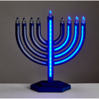 Menorah lumineuse déco Hanoucca 32X26 cm