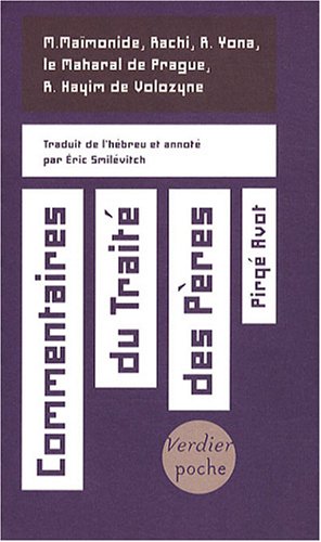 Commentaire du traité des pères - traduit et annoté par E.Smilevitch