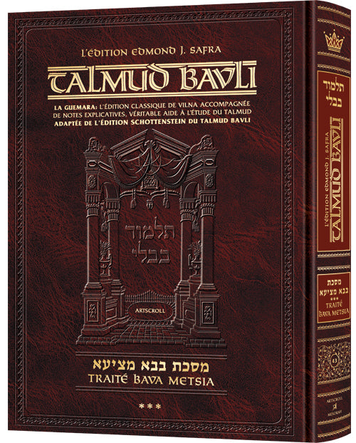 Talmud de Babylone Artscroll en Français – Édition Edmond J. Safra – Tous les volumes parus (grand ou moyen format)