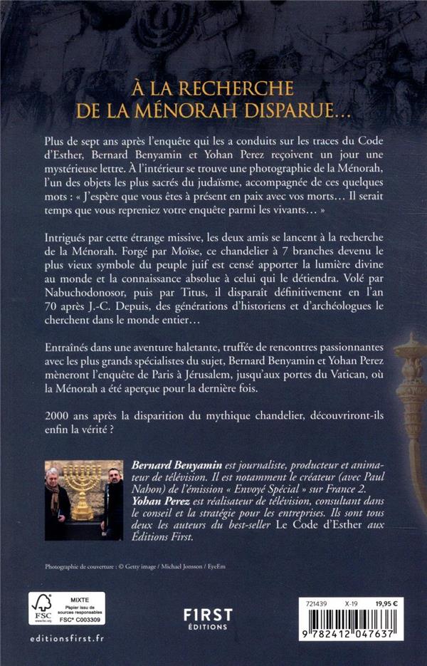 Le secret de la Menorah - B Benyamin et Y Perez