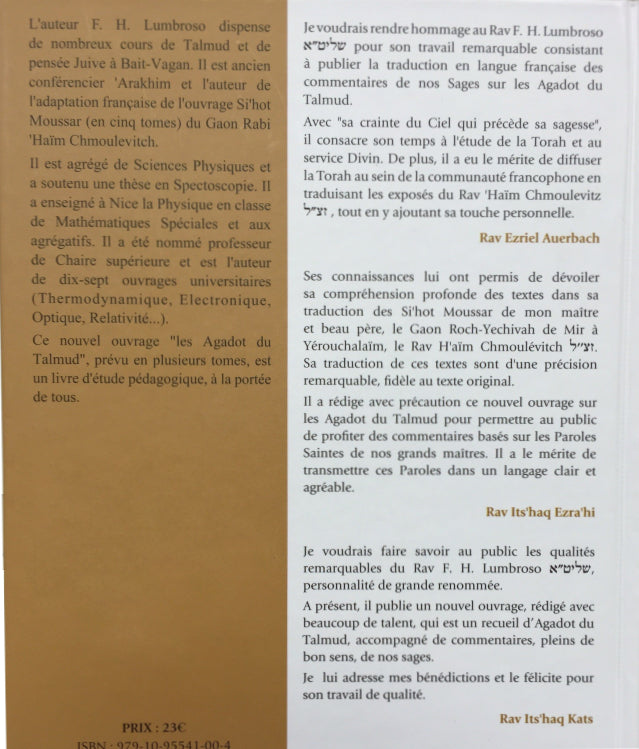 RECITS TALMUDIQUES COMMENTES - AGADOT DU TALMUD en Français TOME 2