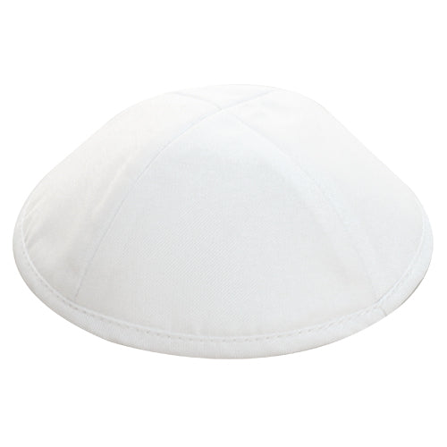 Elégante Kippa en Lin blanche - 20 cm