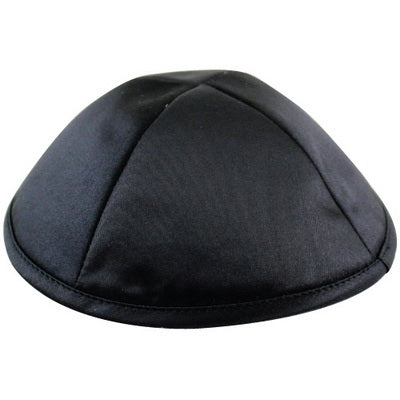 Kippa en satin noir doublée