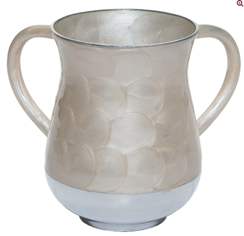 Kéli en aluminium peint blanc cassé de 13 cm.