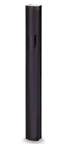 Boitier de mezouza en aluminium noir mat de 12 cm avec shin discret