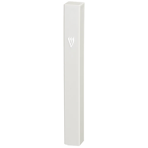 Boitier de mezouza de 12 cm en PVC blanche avec Shin discret