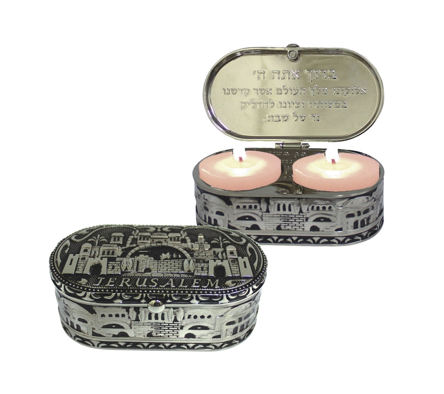 Bougeoirs de voyage à clapet (déco Jérusalem)