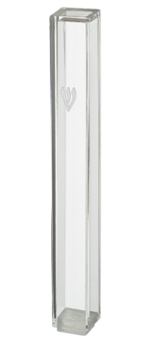 Boitier mezouza en PVC transparent 12 cm avec shin argent