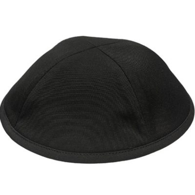 Kippa en tissu Noir avec pince intérieure Taille 5