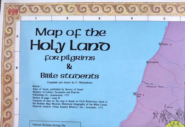 Carte biblique de la terre sainte