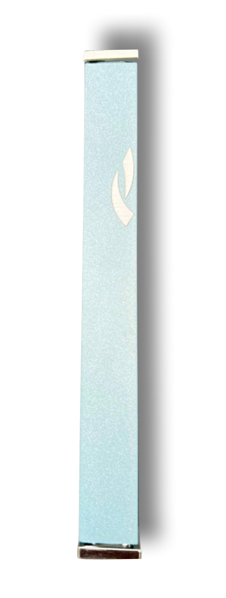 Boitier mezouza bleu pastel, original avec le Chin dans l'angle