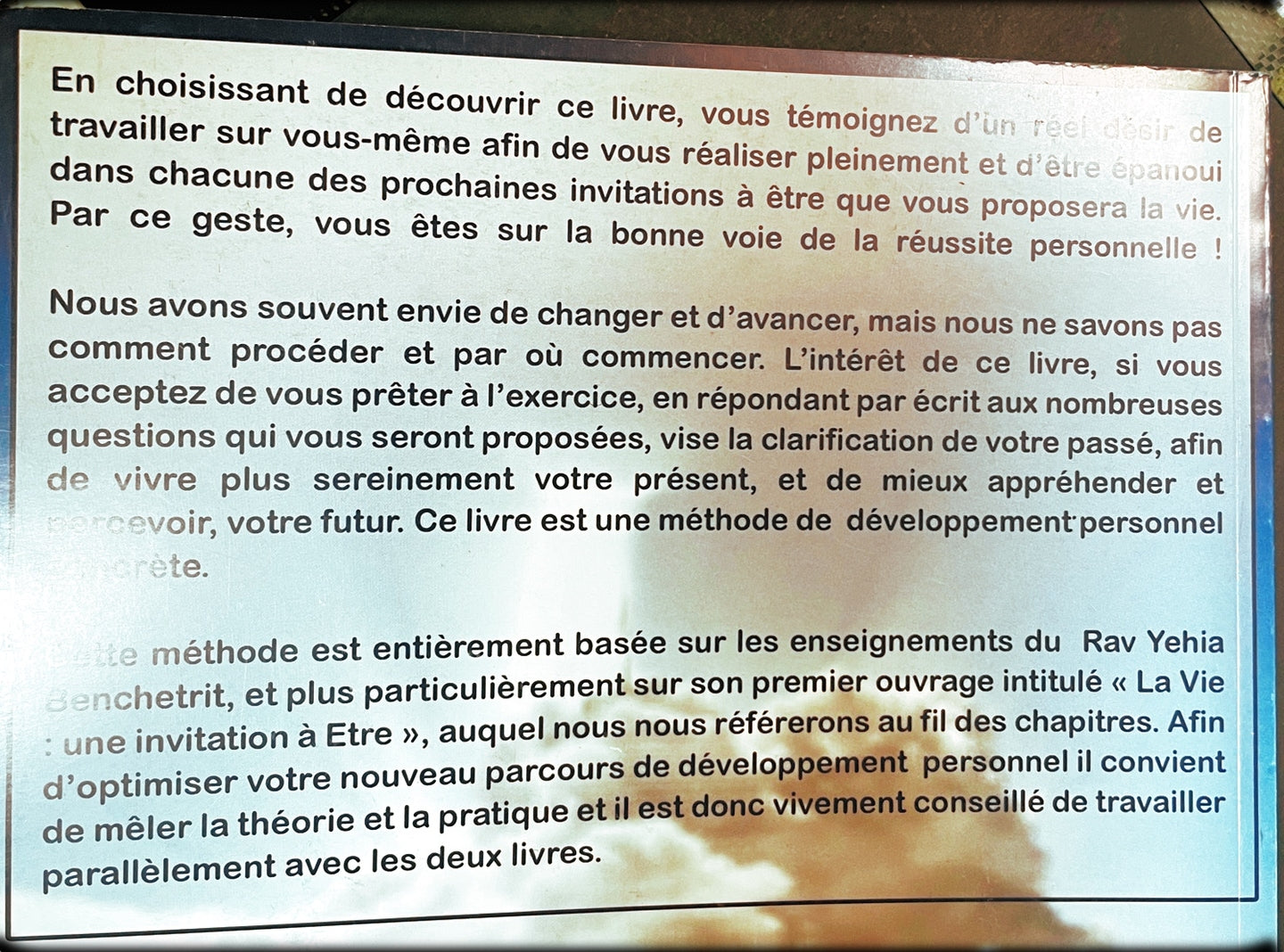 La vie - CAHIER PRATIQUE - RAV BENCHETTRIT