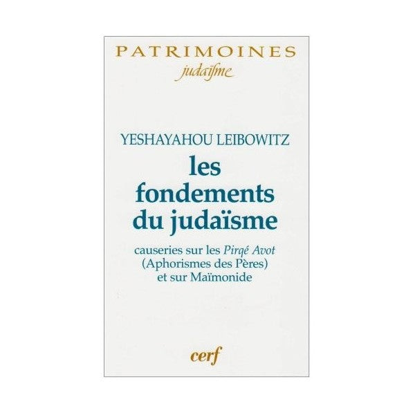 Les fondements du Judaïsme de Y. leibovitz
